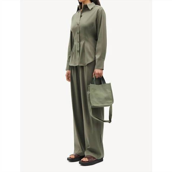 NEW SAMSOE sajul shirt in dusty olive - Picture 4 of 6